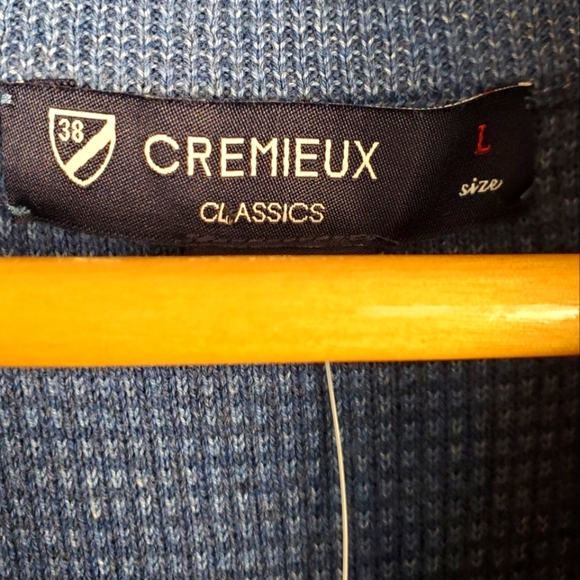 NWT Cremieux Knit Zip-Up Vest. Blue. LG - Picture 4 of 12